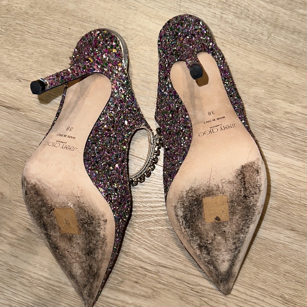 Jimmy choo multicolor glitter bing heels - Picture 7 of 11